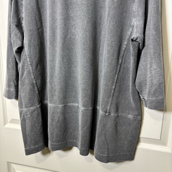 POETRY Tunic Top Gray Womens 18 Hemp Organic Cotton Acid Wash Lagom Lagenlook - Picture 9 of 12